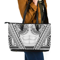 Polynesian Tattoo Inspired Cosplay Costume Leather Tote Bag Tribal Warrior White LT05 - Polynesian Pride