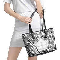 Polynesian Tattoo Inspired Cosplay Costume Leather Tote Bag Tribal Warrior White LT05 - Polynesian Pride