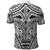 Polynesian Tattoo Inspired Cosplay Costume Polo Shirt Tribal Warrior White - Polynesian Pride