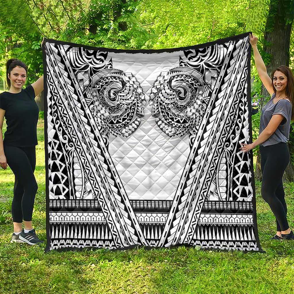Polynesian Tattoo Inspired Cosplay Costume Quilt Tribal Warrior White - Polynesian Pride