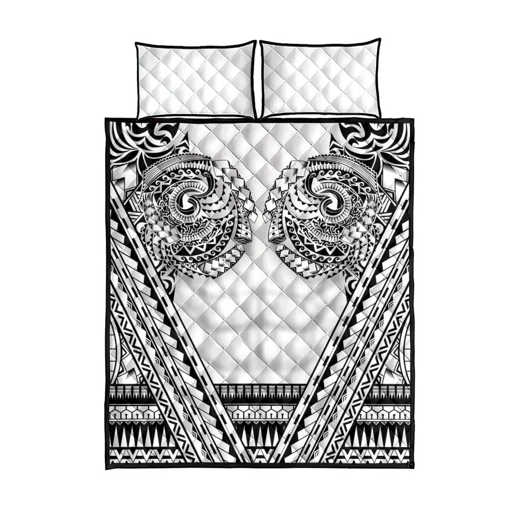 Polynesian Tattoo Inspired Cosplay Costume Quilt Bed Set Tribal Warrior White LT05 - Polynesian Pride