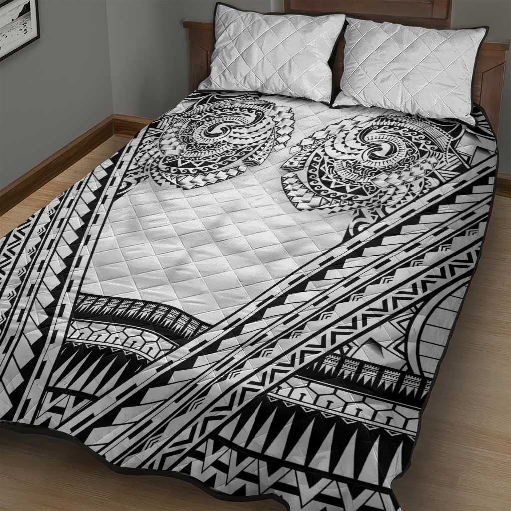 Polynesian Tattoo Inspired Cosplay Costume Quilt Bed Set Tribal Warrior White LT05 - Polynesian Pride