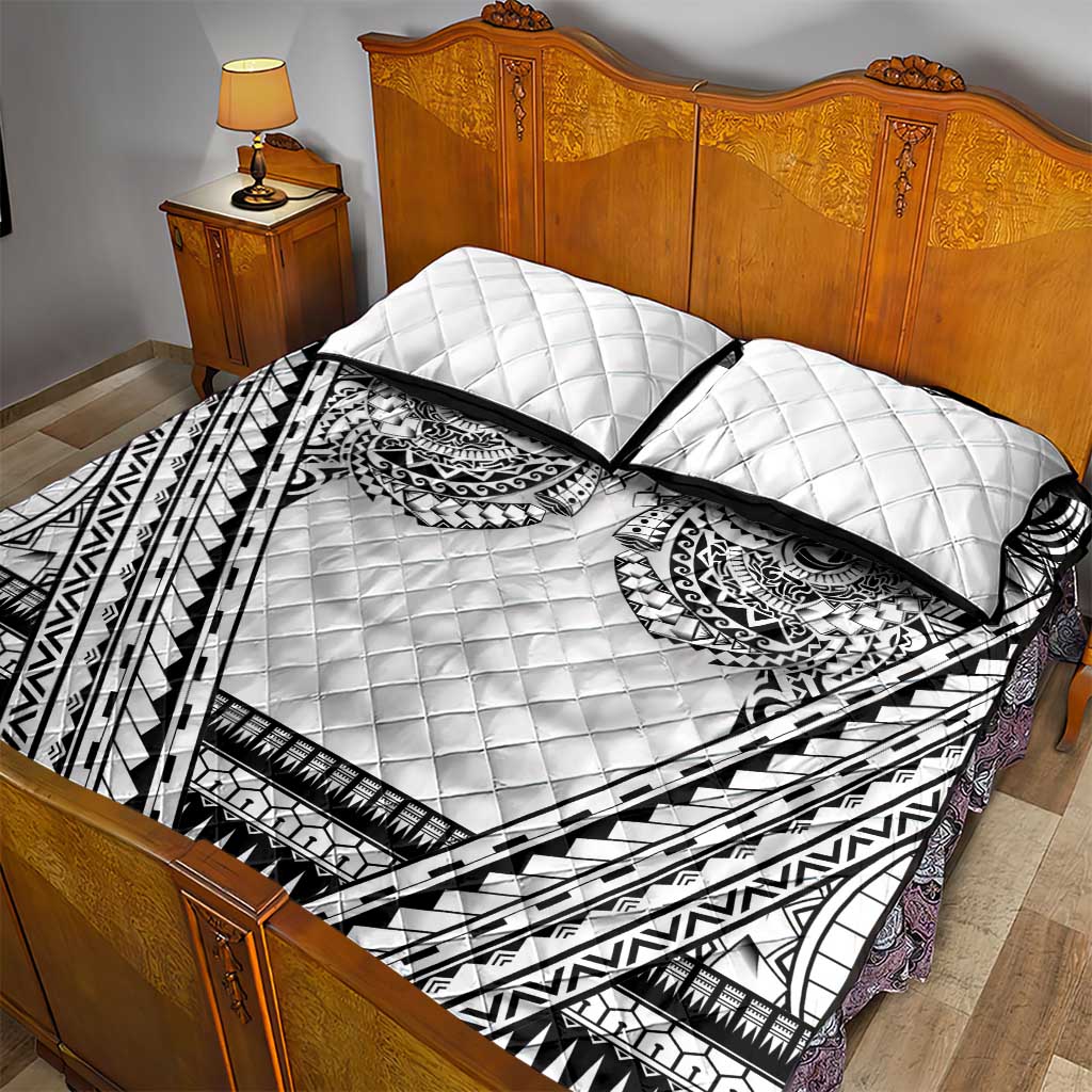 Polynesian Tattoo Inspired Cosplay Costume Quilt Bed Set Tribal Warrior White LT05 - Polynesian Pride