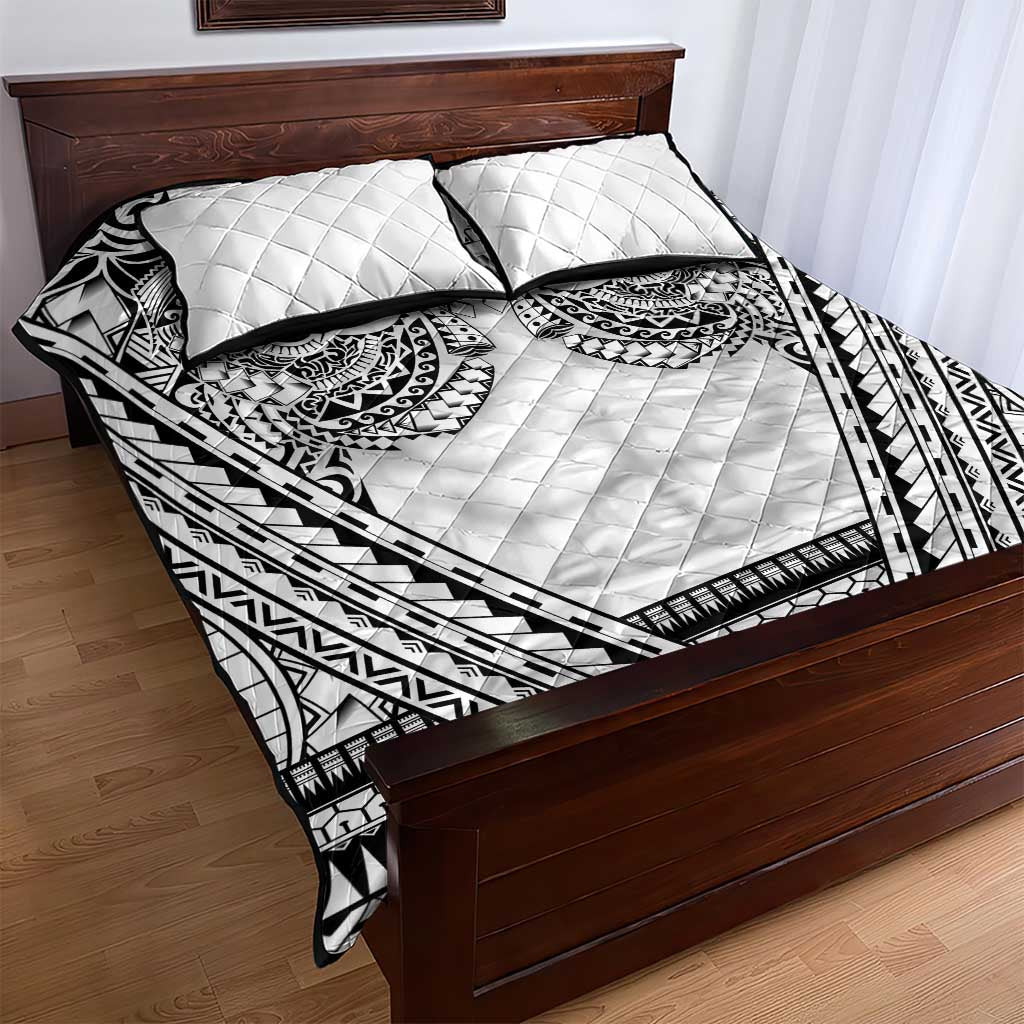 Polynesian Tattoo Inspired Cosplay Costume Quilt Bed Set Tribal Warrior White LT05 - Polynesian Pride