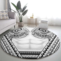 Polynesian Tattoo Inspired Cosplay Costume Round Carpet Tribal Warrior White LT05 - Polynesian Pride
