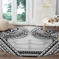 Polynesian Tattoo Inspired Cosplay Costume Round Carpet Tribal Warrior White LT05 - Polynesian Pride