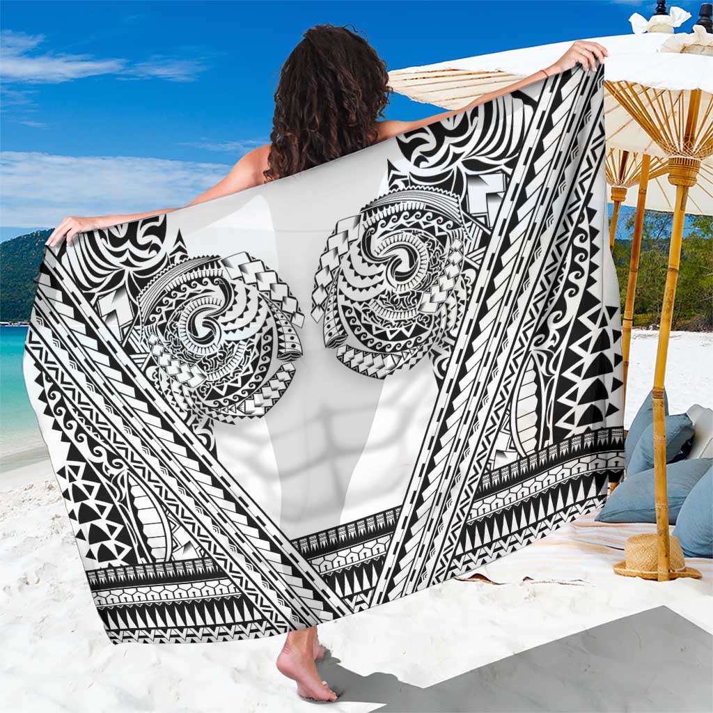 Polynesian Tattoo Inspired Cosplay Costume Sarong Tribal Warrior White LT05 One Size 44 x 66 inches White - Polynesian Pride