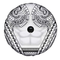 Polynesian Tattoo Inspired Cosplay Costume Spare Tire Cover Tribal Warrior White LT05 - Polynesian Pride
