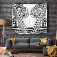 Polynesian Tattoo Inspired Cosplay Costume Tapestry Tribal Warrior White LT05 White - Polynesian Pride