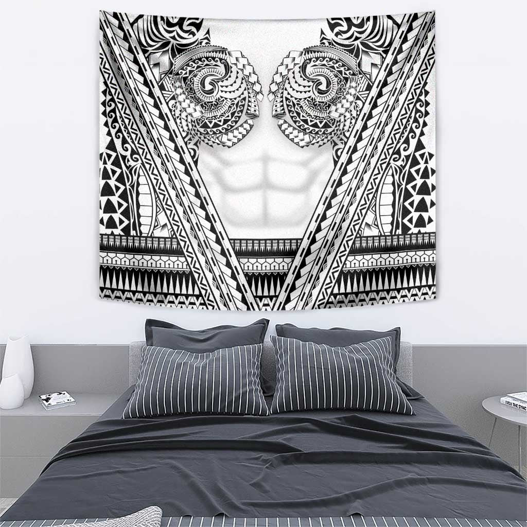 Polynesian Tattoo Inspired Cosplay Costume Tapestry Tribal Warrior White LT05 - Polynesian Pride