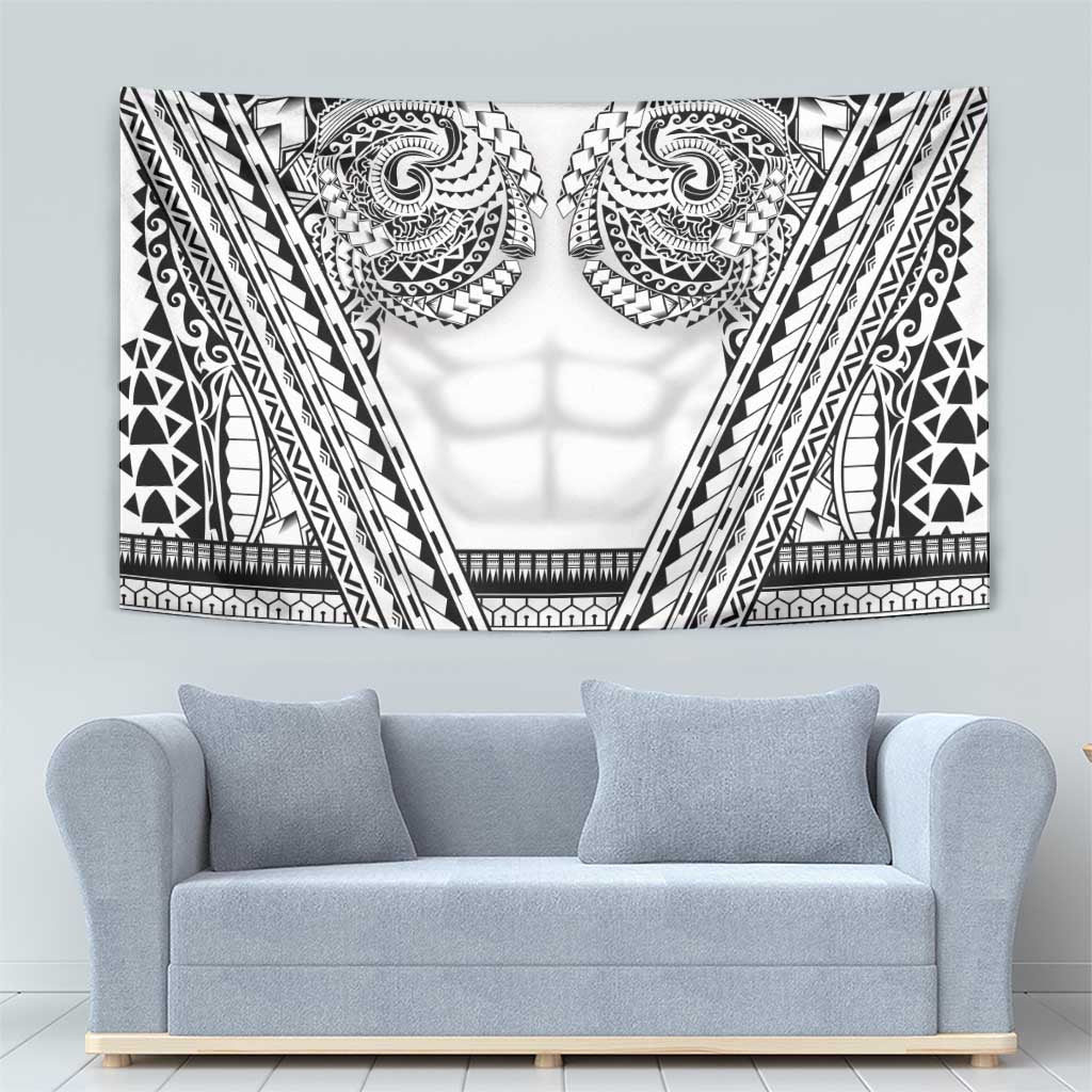 Polynesian Tattoo Inspired Cosplay Costume Tapestry Tribal Warrior White LT05 - Polynesian Pride