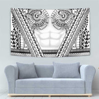 Polynesian Tattoo Inspired Cosplay Costume Tapestry Tribal Warrior White LT05 - Polynesian Pride