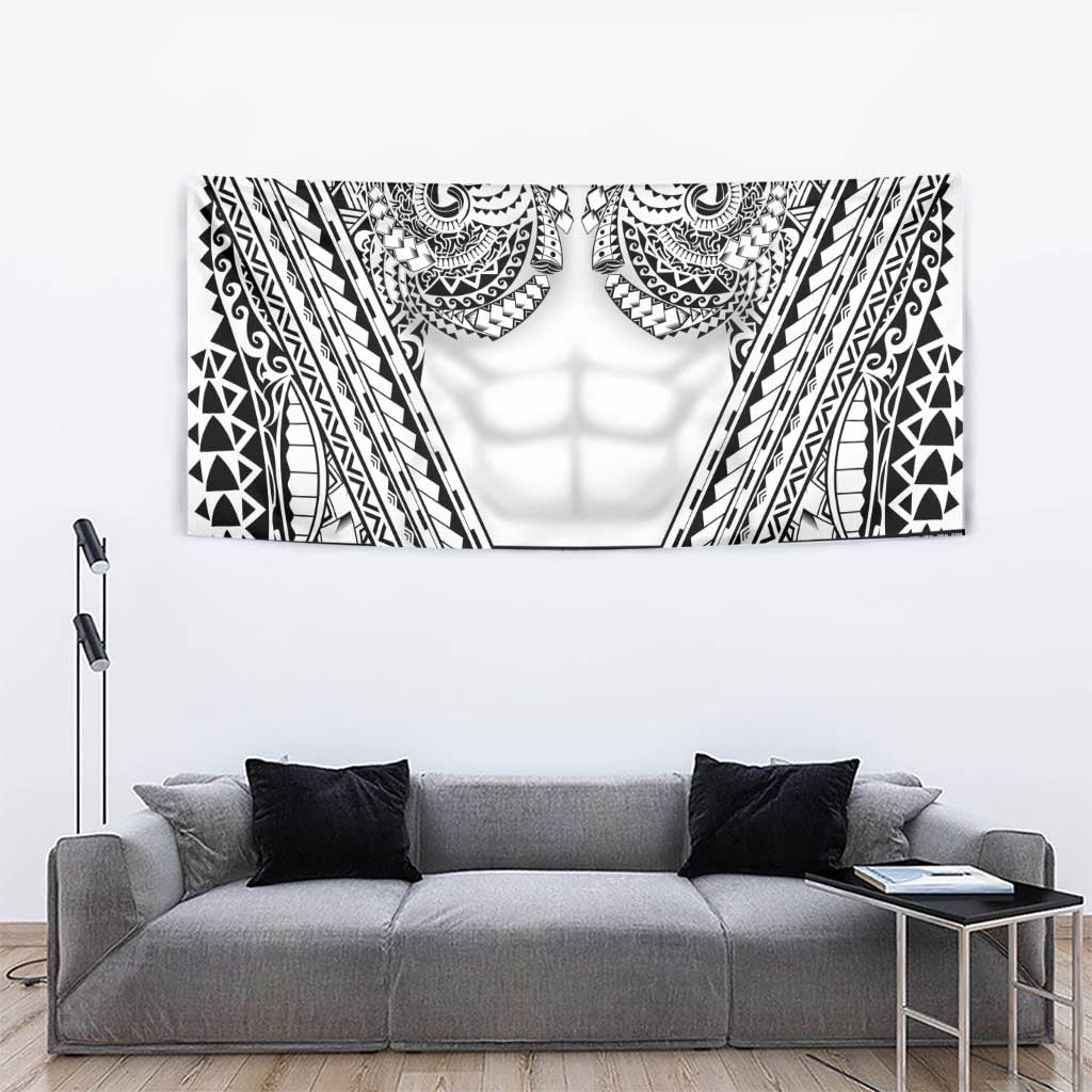 Polynesian Tattoo Inspired Cosplay Costume Tapestry Tribal Warrior White LT05 - Polynesian Pride