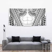Polynesian Tattoo Inspired Cosplay Costume Tapestry Tribal Warrior White LT05 - Polynesian Pride