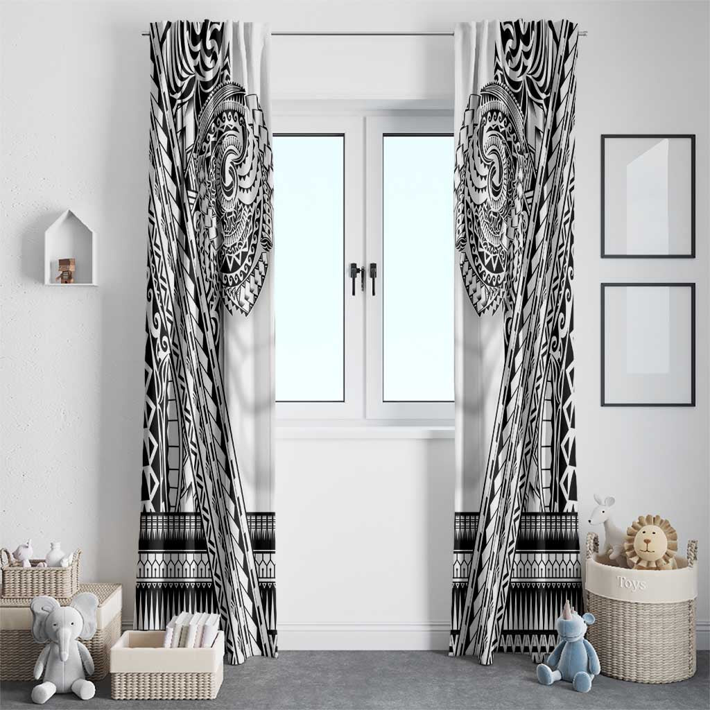 Polynesian Tattoo Inspired Cosplay Costume Window Curtain Tribal Warrior White LT05 - Polynesian Pride