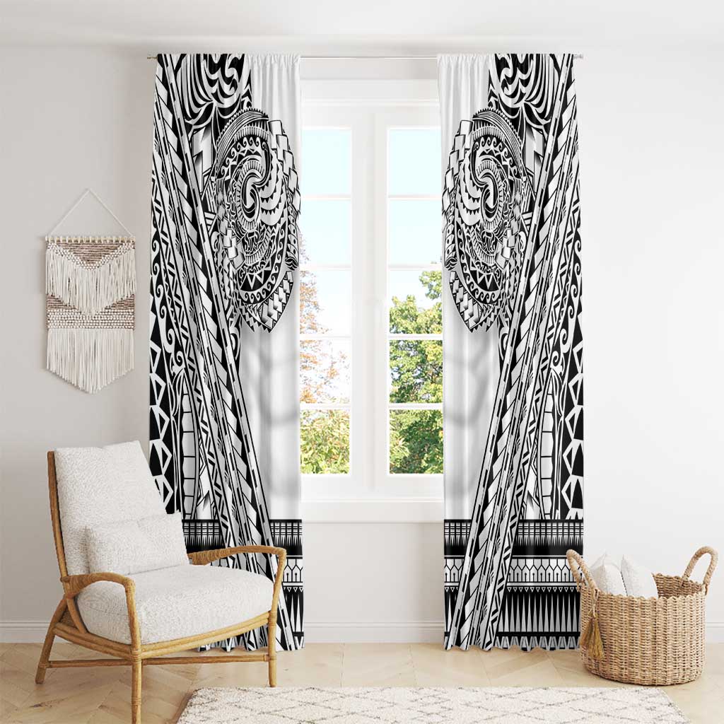 Polynesian Tattoo Inspired Cosplay Costume Window Curtain Tribal Warrior White LT05 - Polynesian Pride