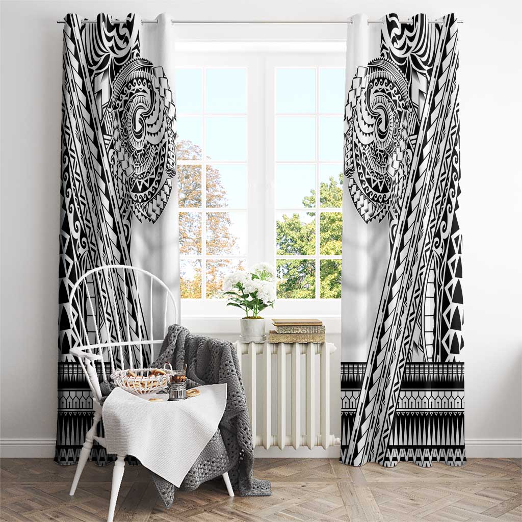 Polynesian Tattoo Inspired Cosplay Costume Window Curtain Tribal Warrior White LT05 - Polynesian Pride