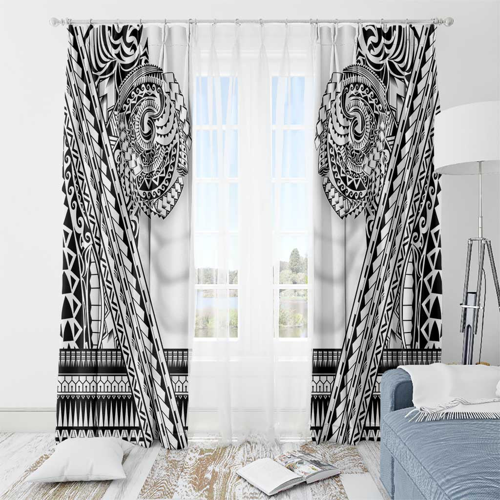 Polynesian Tattoo Inspired Cosplay Costume Window Curtain Tribal Warrior White LT05 - Polynesian Pride