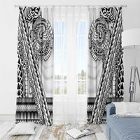 Polynesian Tattoo Inspired Cosplay Costume Window Curtain Tribal Warrior White LT05 - Polynesian Pride