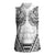 Polynesian Tattoo Inspired Cosplay Costume Women Sleeveless Polo Shirt Tribal Warrior White - Polynesian Pride