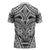 Polynesian Tattoo Inspired Cosplay Costume Zipper Polo Shirt Tribal Warrior White - Polynesian Pride