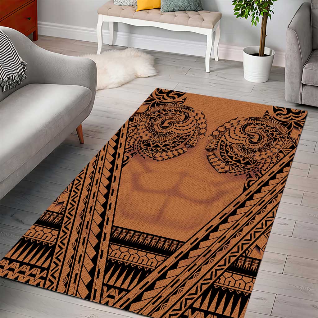 Polynesian Tattoo Inspired Cosplay Costume Area Rug Tribal Warrior - Polynesian Pride