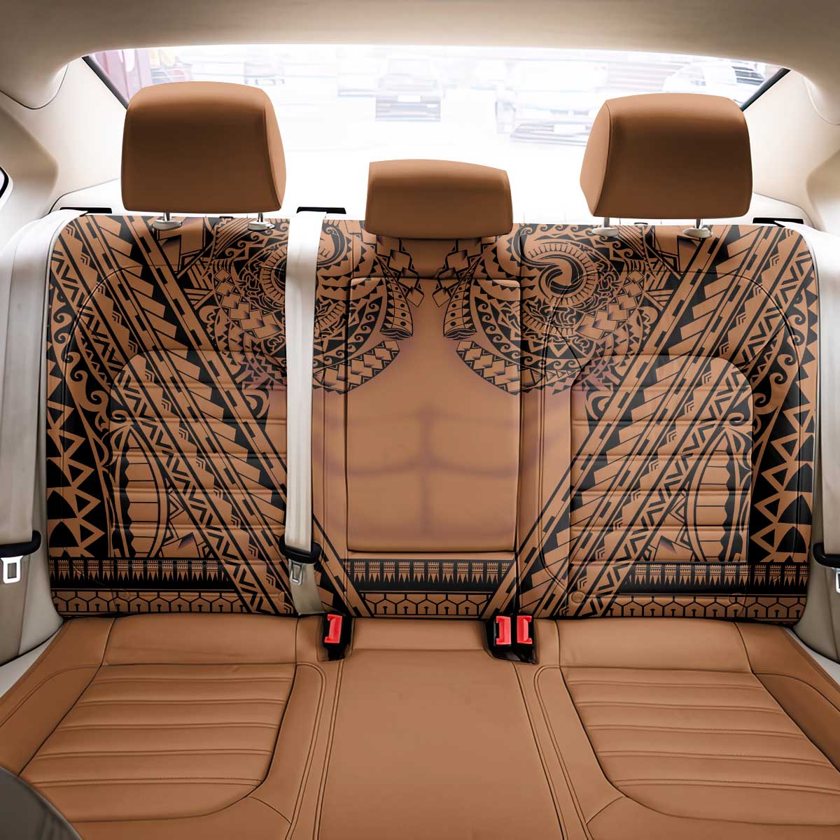 Polynesian Tattoo Inspired Cosplay Costume Back Car Seat Cover Tribal Warrior LT05 - Polynesian Pride
