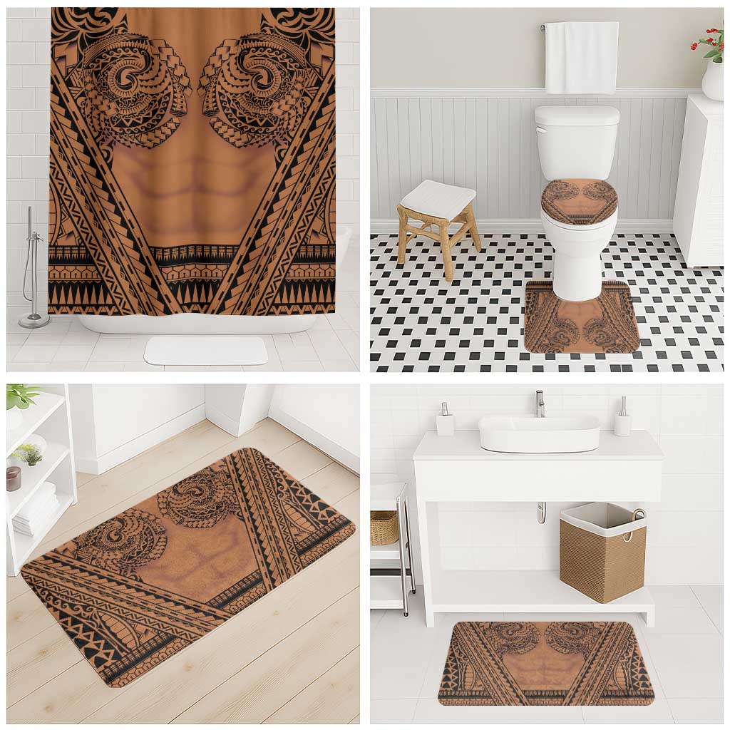 Polynesian Tattoo Inspired Cosplay Costume Bathroom Set Tribal Warrior - Polynesian Pride
