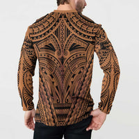 Polynesian Tattoo Inspired Cosplay Costume Button Sweatshirt Tribal Warrior - Polynesian Pride