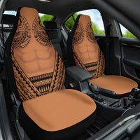Polynesian Tattoo Inspired Cosplay Costume Car Seat Cover Tribal Warrior LT05 One Size Brown - Polynesian Pride