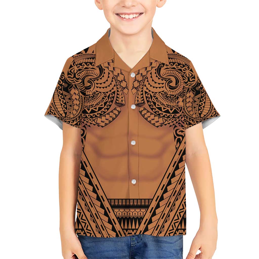 Polynesian Tattoo Inspired Cosplay Costume Hawaiian Shirt Tribal Warrior - Polynesian Pride