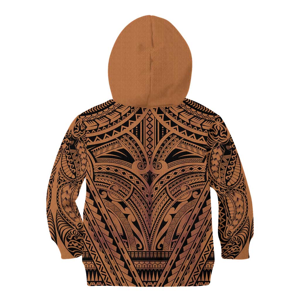 Polynesian Tattoo Inspired Cosplay Costume Kid Hoodie Tribal Warrior - Polynesian Pride