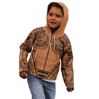 Polynesian Tattoo Inspired Cosplay Costume Kid Hoodie Tribal Warrior - Polynesian Pride