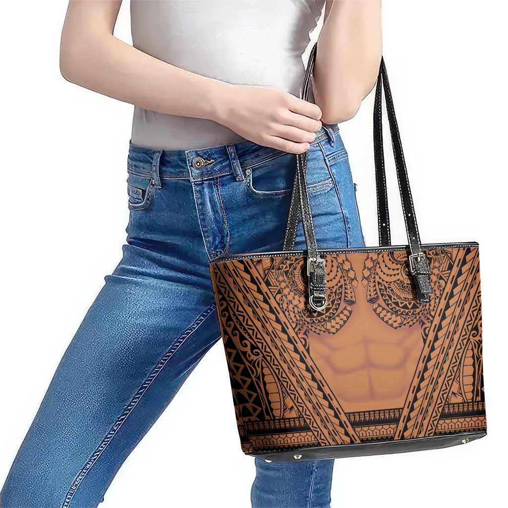 Polynesian Tattoo Inspired Cosplay Costume Leather Tote Bag Tribal Warrior LT05 - Polynesian Pride