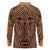 Polynesian Tattoo Inspired Cosplay Costume Long Sleeve Polo Shirt Tribal Warrior - Polynesian Pride