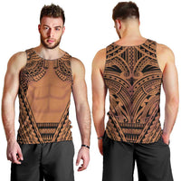 Polynesian Tattoo Inspired Cosplay Costume Men Tank Top Tribal Warrior - Polynesian Pride