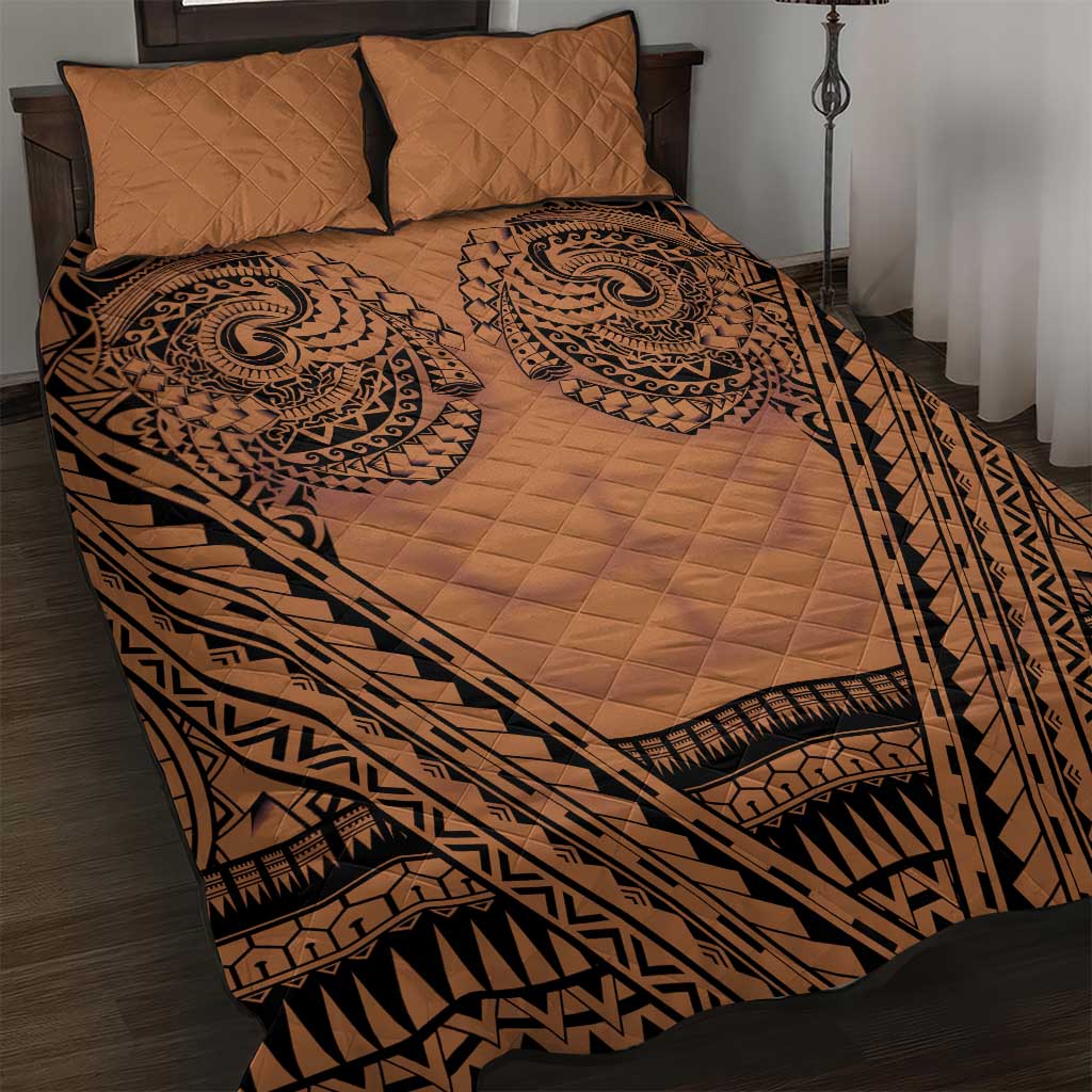 Polynesian Tattoo Inspired Cosplay Costume Quilt Bed Set Tribal Warrior LT05 Brown - Polynesian Pride