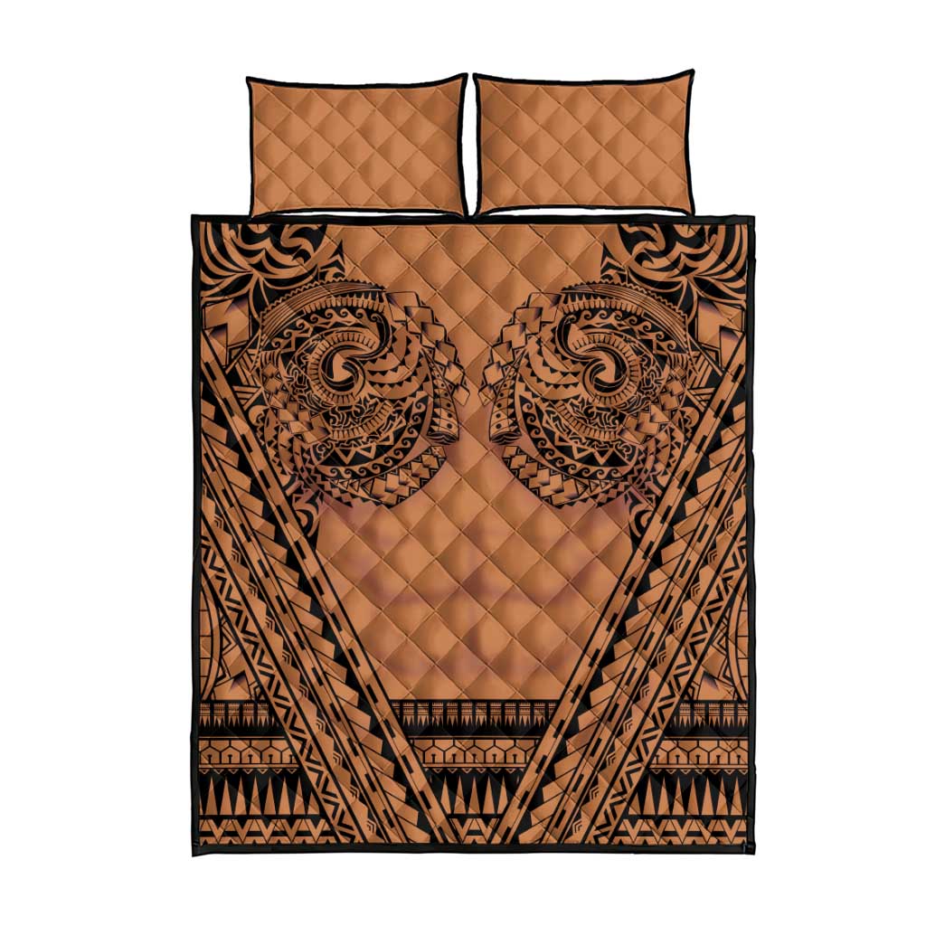 Polynesian Tattoo Inspired Cosplay Costume Quilt Bed Set Tribal Warrior - Polynesian Pride
