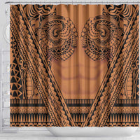 Polynesian Tattoo Inspired Cosplay Costume Shower Curtain Tribal Warrior LT05 - Polynesian Pride
