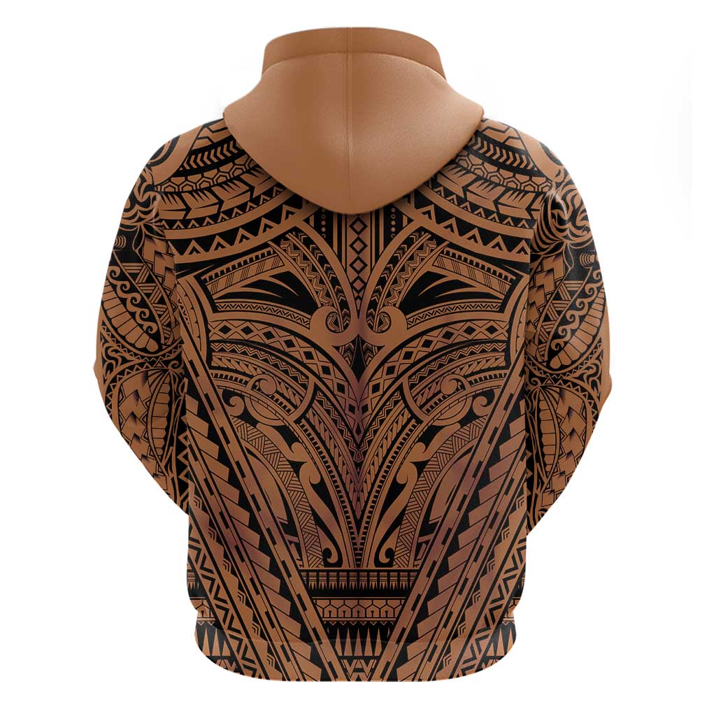 Polynesian Tattoo Inspired Cosplay Costume Zip Hoodie Tribal Warrior - Polynesian Pride
