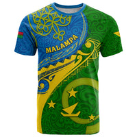 Personalized Malampa Day T Shirt Sand Drawing Vanuatuan Pattern LT05 Green - Polynesian Pride