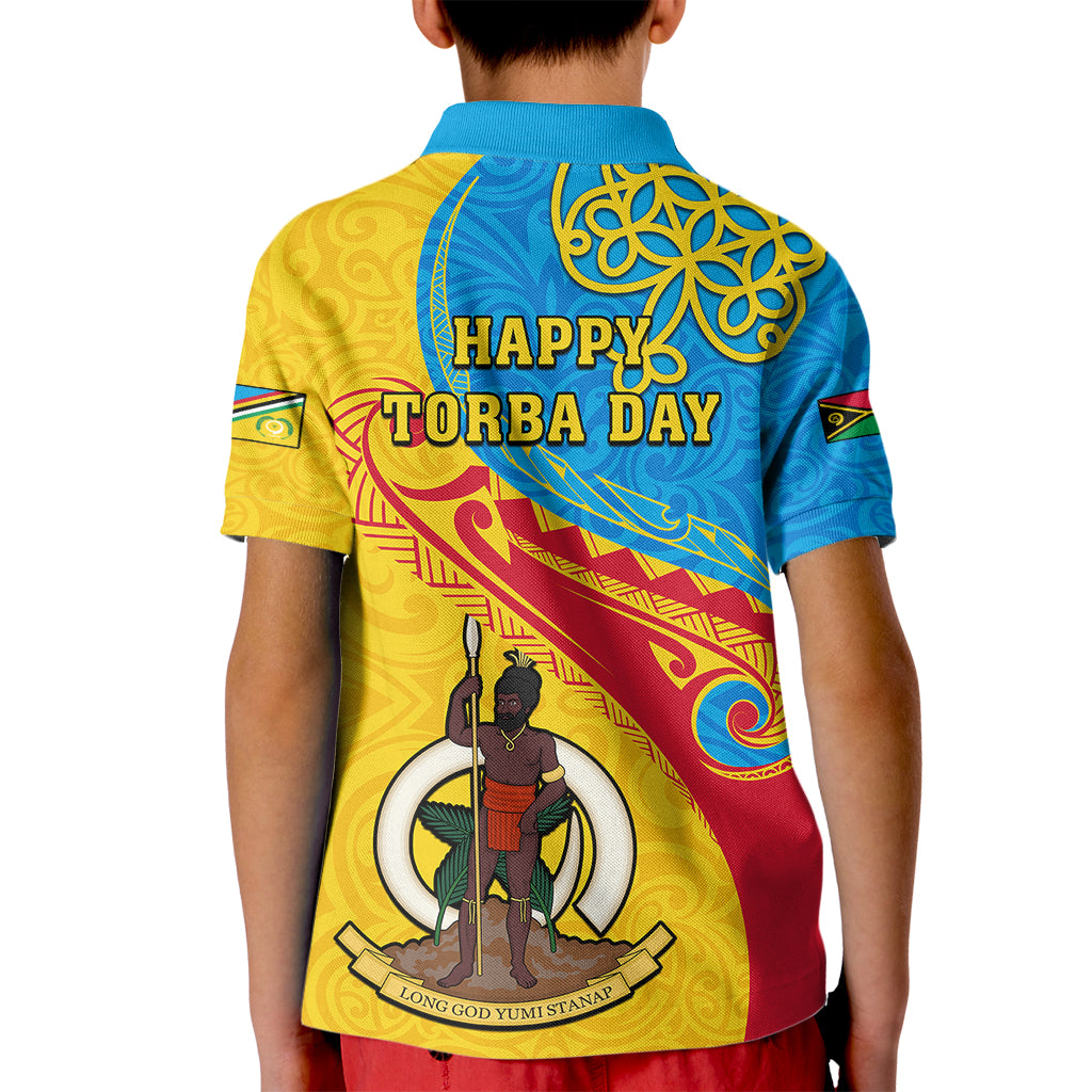 Torba Day Kid Polo Shirt Sand Drawing Vanuatuan Pattern LT05 - Polynesian Pride