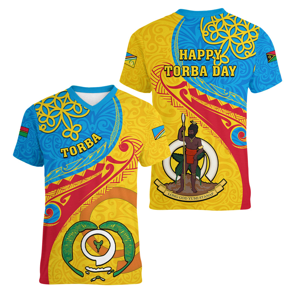 torba-day-women-v-neck-t-shirt-sand-drawing-vanuatuan-pattern