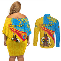 personalized-torba-day-couples-matching-off-shoulder-short-dress-and-long-sleeve-button-shirts-sand-drawing-vanuatuan-pattern