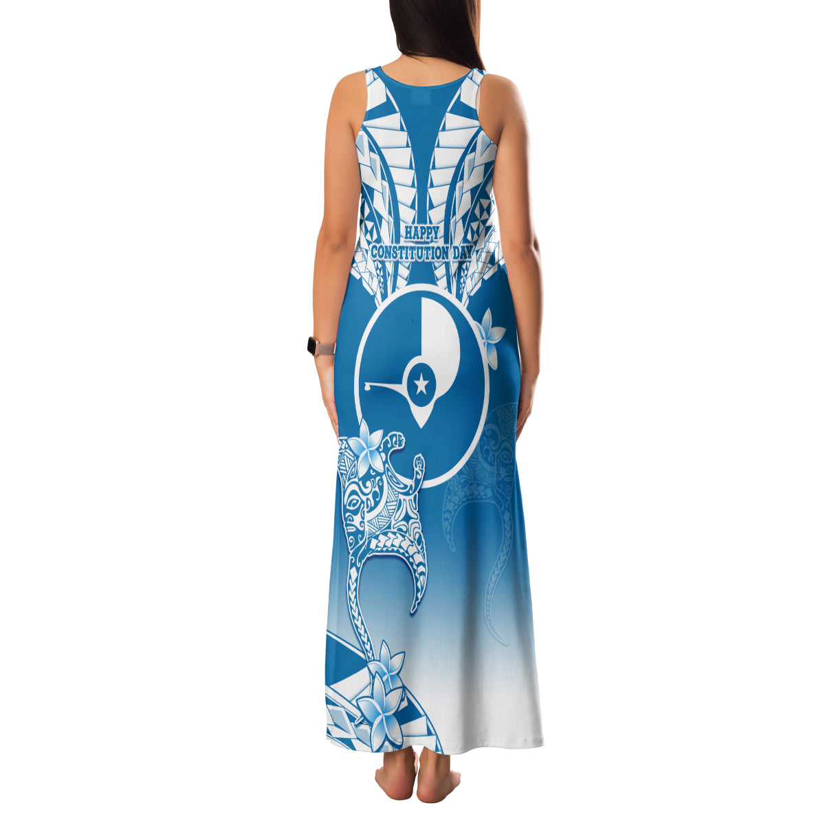 FSM Yap Constitution Day Family Matching Tank Maxi Dress and Hawaiian Shirt Polynesian Batoids LT05 - Polynesian Pride
