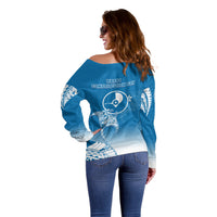 FSM Yap Constitution Day Off Shoulder Sweater Polynesian Batoids LT05 - Polynesian Pride