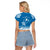 FSM Yap Constitution Day Raglan Cropped T Shirt Polynesian Batoids LT05 - Polynesian Pride