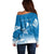 Personalised FSM Yap Constitution Day Off Shoulder Sweater Polynesian Batoids LT05 - Polynesian Pride