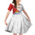 Personalised Kiribati Human Rights Day Family Matching Short Sleeve Bodycon Dress and Hawaiian Shirt Polynesian Style LT05 Daughter's Dress White - Polynesian Pride