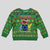 Personalised Cook Islands Christmas Kid Ugly Christmas Sweater Santa Coat Of Arms Meri Kiritimiti LT05 Kid Green - Polynesian Pride